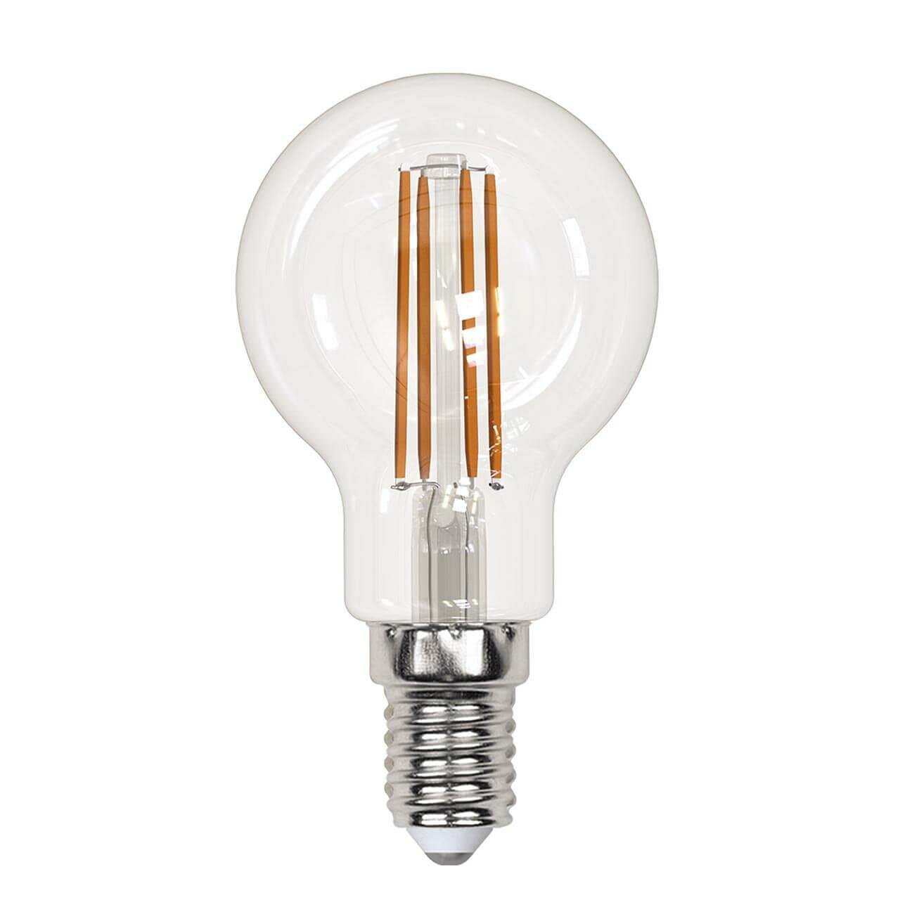 Uniel Лампа светодиодная филаментная (UL-00005905) Uniel E14 13W 3000K прозрачная LED-G45-13W/3000K/E14/CL PLS02WH
