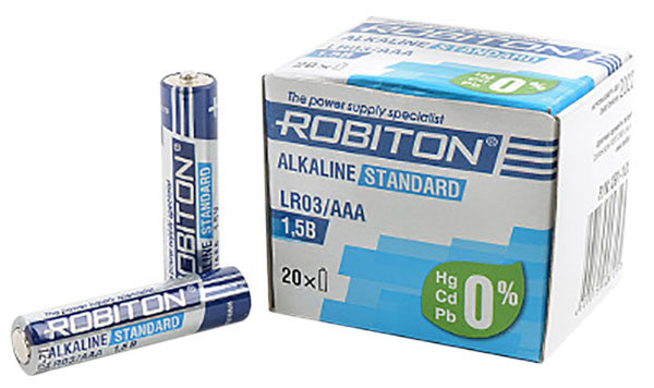 Батарейки (20 шт.) Robiton STANDARD LR03/AAA-BULK20