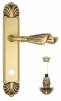 Дверная ручка Venezia "CARNEVALE" на планке PL98 матовая бронза