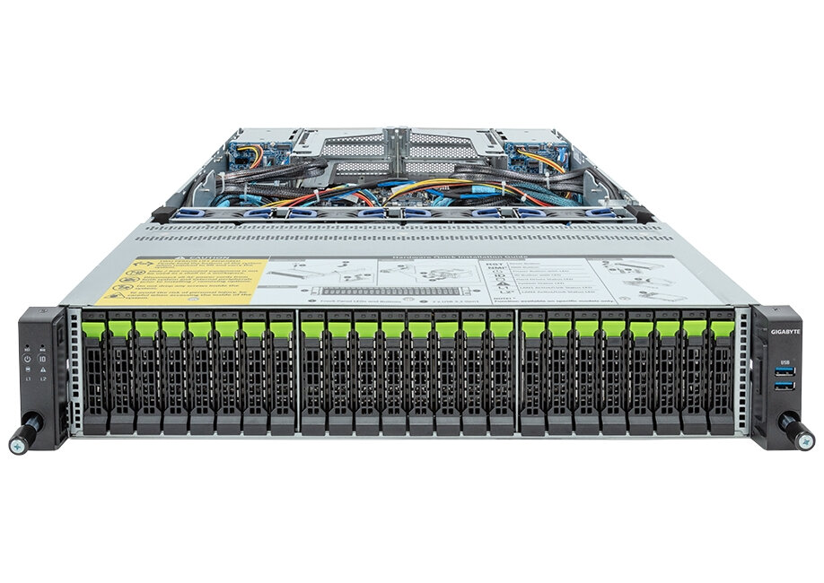 Серверная платформа Gigabyte R283-Z92 (rev AAE1) R283-Z92-AAE1/2U/2xSP5/ 24xDDR5-4800 RDIMM/RDIMM 3DS/ 28x25"M2