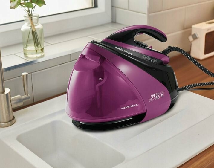 Парогенератор для одежды Morphy Richards Speed Steam Pro 3000 Вт фиолетовый/черный - фотография № 5