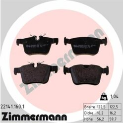 Колодки тормозные дисковые Volvo S90 II/V90 II/Xc90 II 14>19 Jaguar F-Pace/XE/XF II 15> ZIMMERMANN 221411601