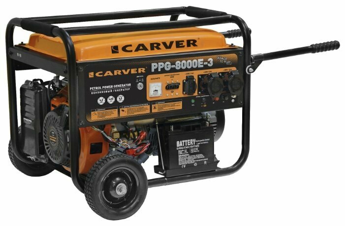 Бензиновый генератор Carver PPG-8000E-3