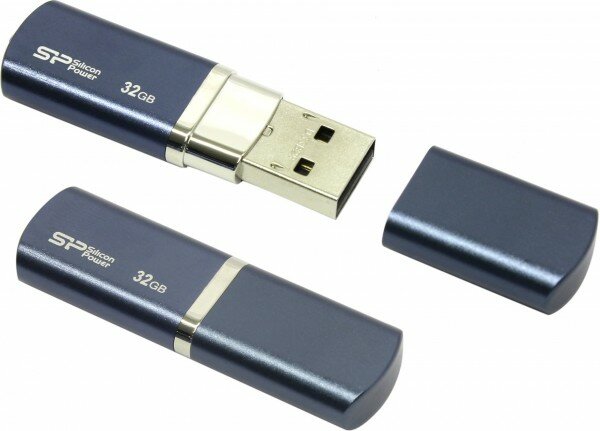 Флешка Silicon Power 32Gb LuxMini 720 SP032GBUF2720V1D USB2.0 синий SP032GBUF2720V1D