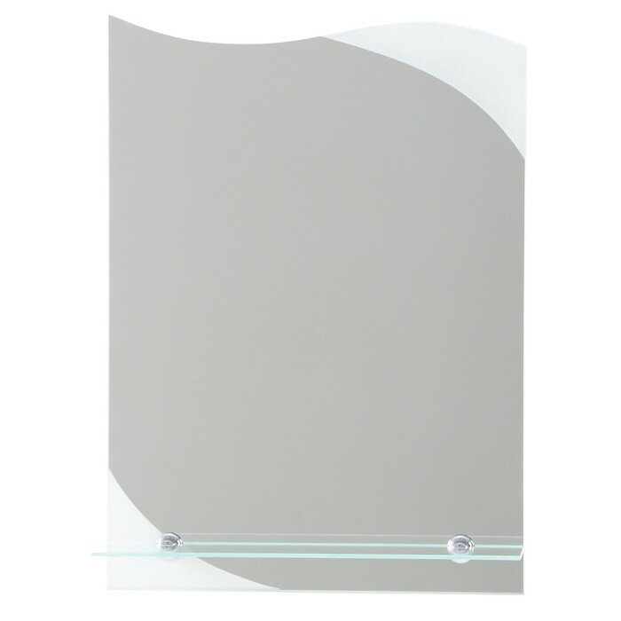 Зеркало, настенное, с пескоструйной графикой, с полочкой, 40×55 см - фотография № 1