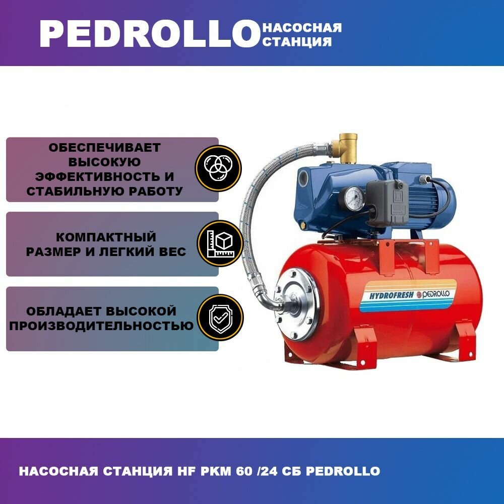 Насосная станция HF Pkm 60 /24 CБ Pedrollo - фотография № 1