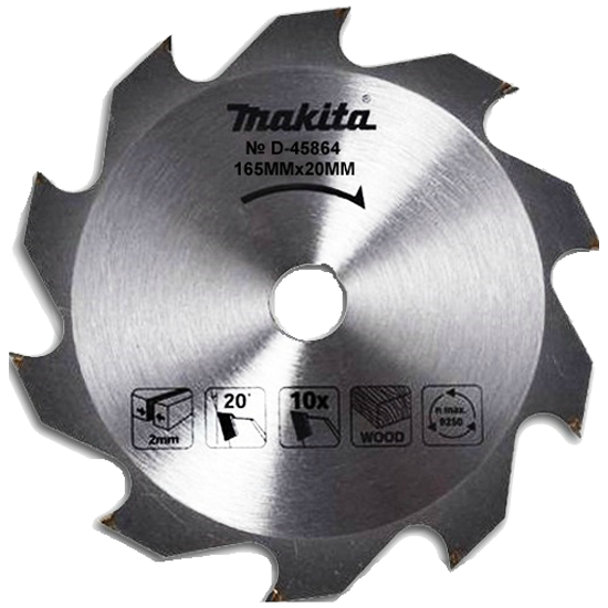 Диск пильный MAKITA Standard ф165х20х2мм,10зуб, д\дерева