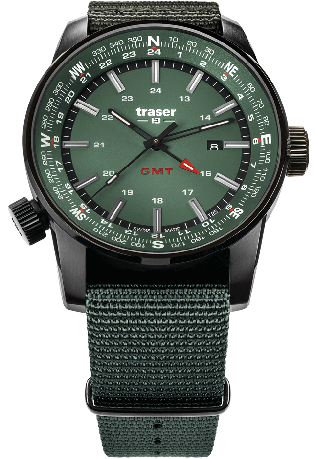 Мужские часы Traser P68 Pathfinder GMT Green 109035