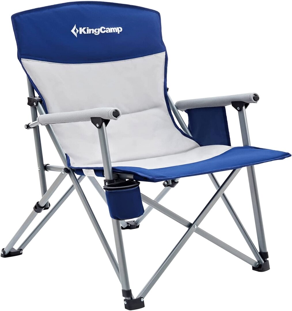 Кресло складное King Camp Hard Arm Chair 1914 cталь 60×73×97 см синий-серый
