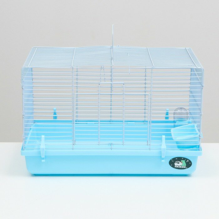 Клетка для грызунов Пижон, 47 х 30 х 30 см, голубая - фотография № 2