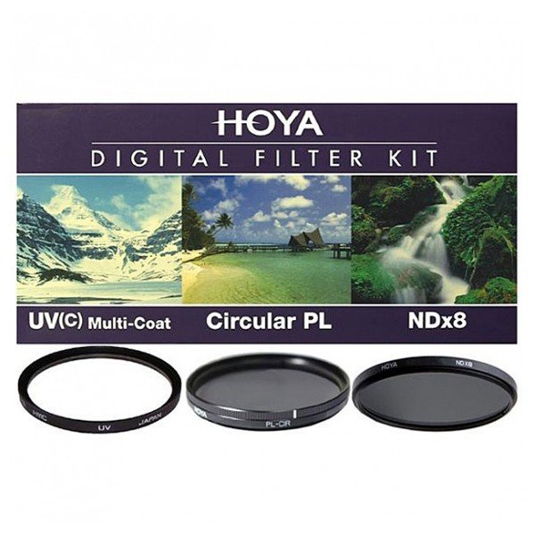 Набор фильтров Hoya Digital Filter Kit HMC (MULTI UV, Circular-PL, NDX8) 55mm 79498 - фото №1