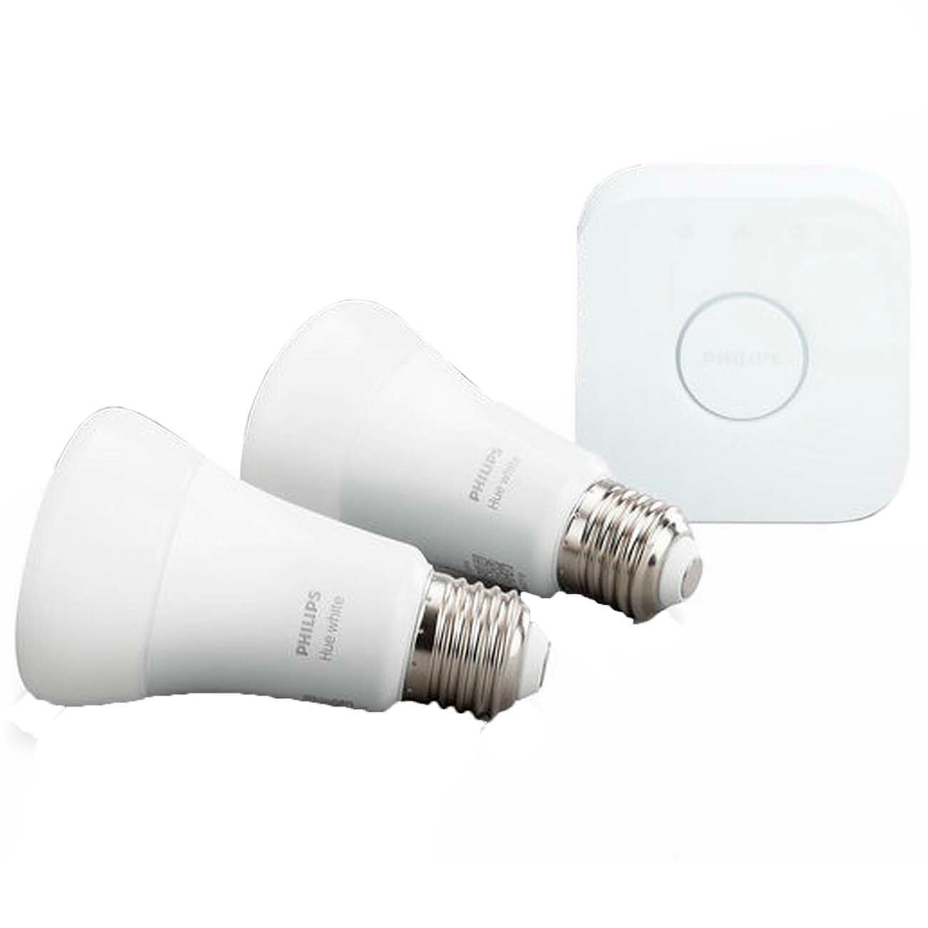 Умная лампочка Philips Hue Starter Kit E27 White 2шт + БУ (929001821619)