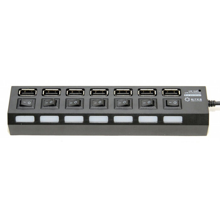 7-port USB2.0 Hub 5bites HB27-203PBK Черный