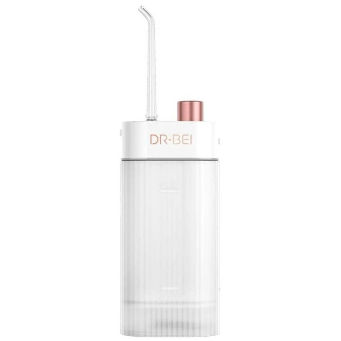 Ирригаторы XIAOMI Ирригатор DR.BEI Portable Water Flosser GF3, портативный, 180 мл, 1 насадка, 1 режим, бел