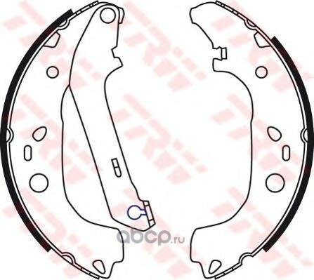 Колодки тормозные барабанные trw gs8736