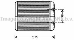 Радиатор отопителя VW Amarok/Touareg 02>19 Audi Q7 06>15 Porsche Cayenne 02>10 AVA COOLING SYSTEMS VNA6301