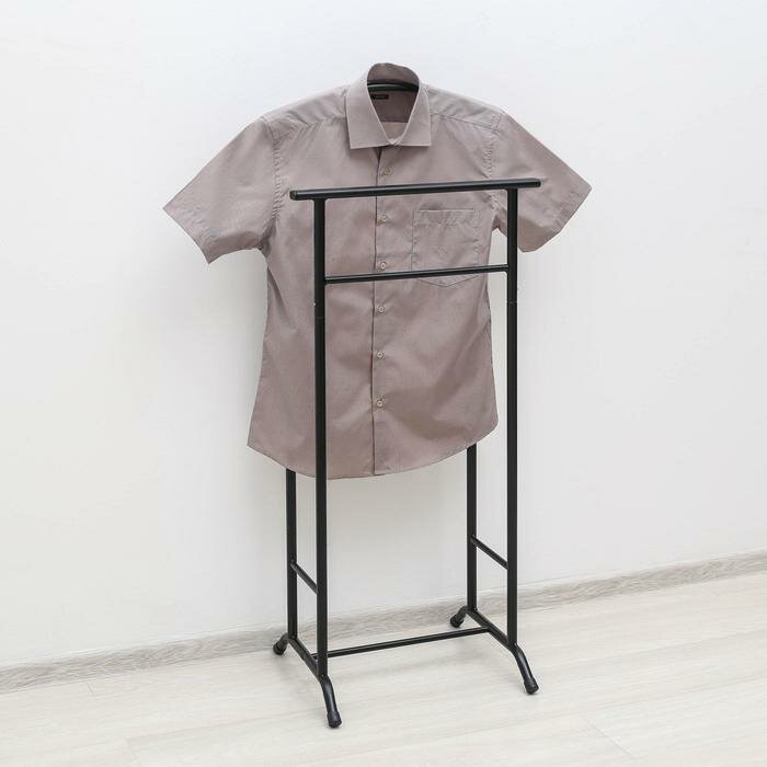 Вешалка костюмная «Стиль», 47×34,8×108 см, цвет чёрный - фотография № 2