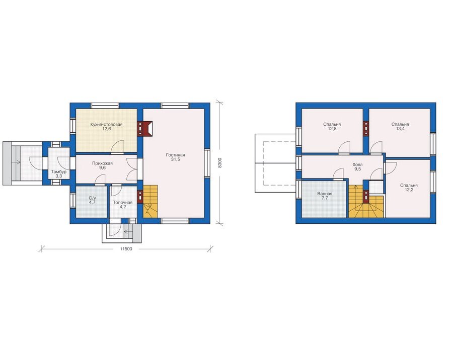 Проект дома Plans-53-34 (122 кв.м, газобетон) - фотография № 3