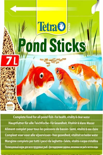 Tetra TetraPond Sticks основной корм для всех видов прудовых рыб, палочки 7 л