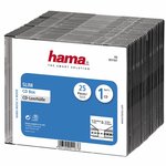 Коробка HAMA H-51167 Slim Box, 25шт., прозрачный+черный [00051167] - изображение