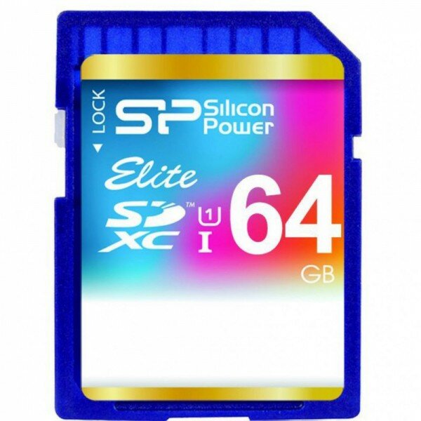 Карта памяти SD 64GB Silicon Power Elite SDXC Class 10 UHS-I SP064GBSDXAU1V10