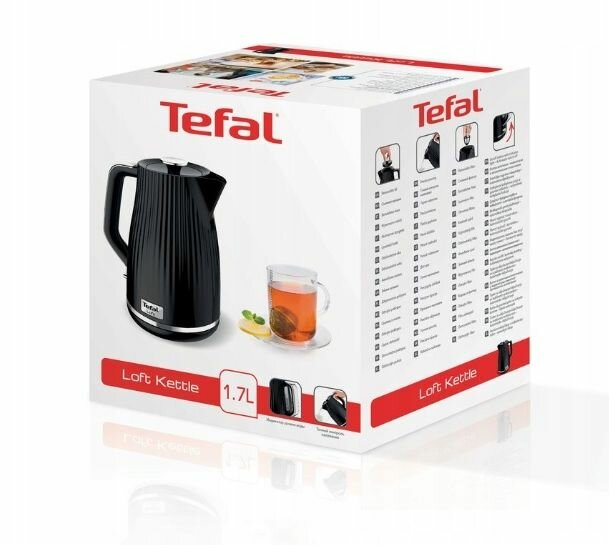 Чайник электрический Tefal Loft 2400W черный - фотография № 13