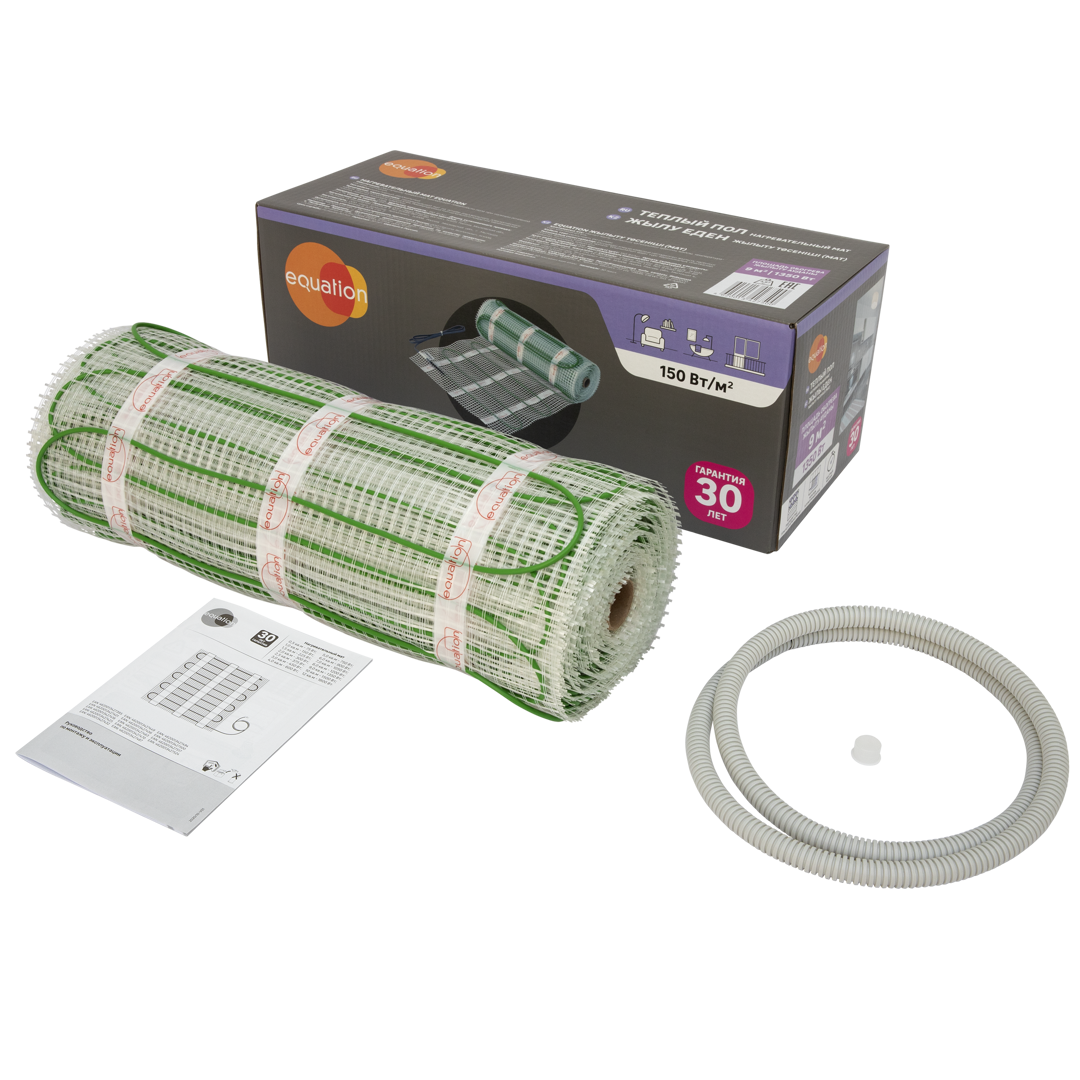 фото Нагревательный мат для теплого пола Equation 9 м2 1350 Вт