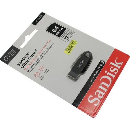 Флешка Sandisk Ultra Curve SDCZ550-064G-G46 64 Гб Black