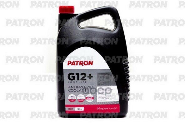 Антифриз Patron Red G12+ Готовый -40c Красный 5 Кг Pcf2005 PATRONPCF2005