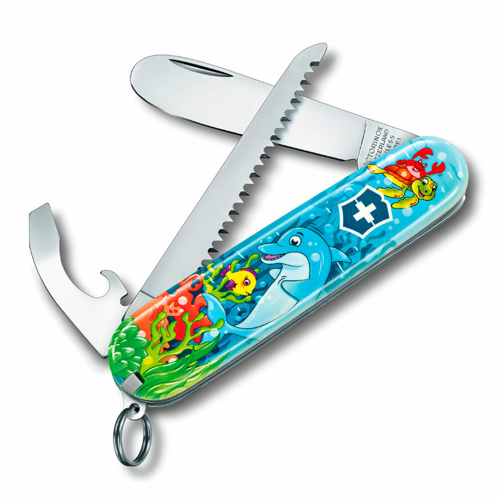 Нож детский Victorinox My First Victorinox Children Sets Animal Edition Дельфин 84 мм 0.2373.E1