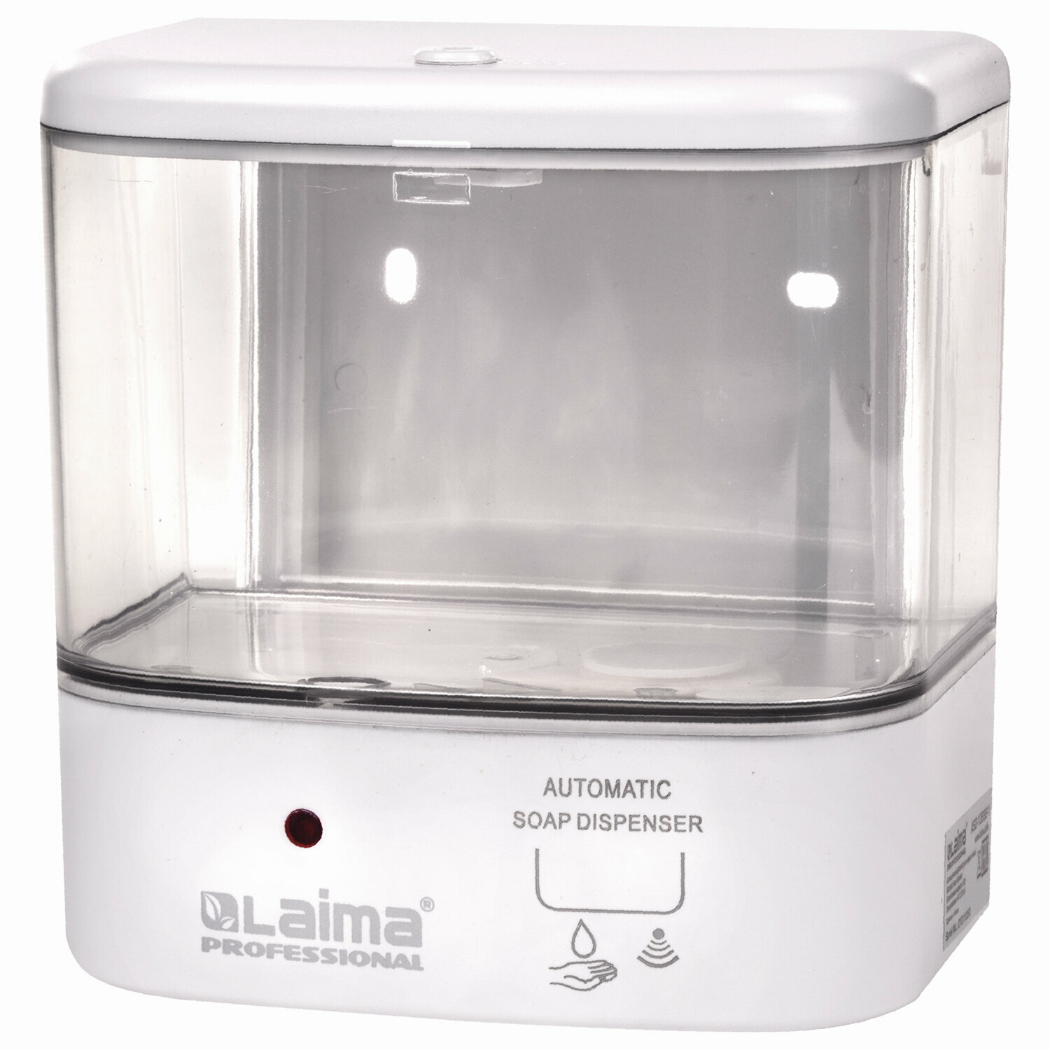 Дозатор для жидкого мыла LAIMA CLASSIC, наливной, сенсорный, 1 л, ABS-пластик, белый, 607317 - фотография № 6