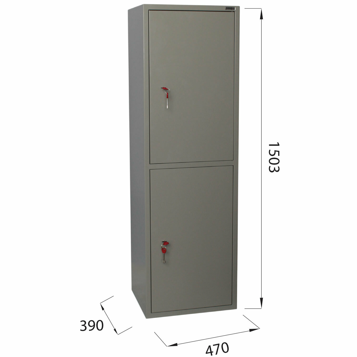Шкаф металлический для документов BRABIX "KBS-032Т", 1503х470х390 мм, 37 кг, трейзер, сварной, 291157 - фотография № 6