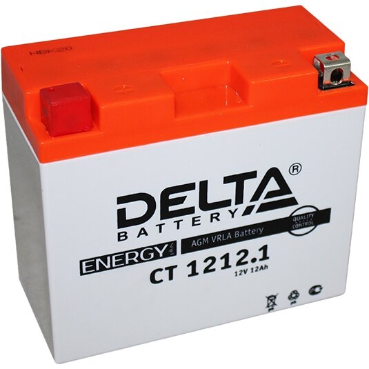 Батарея аккумуляторная для мотоциклов DELTA CT 1212.1 (YT12B-BS)