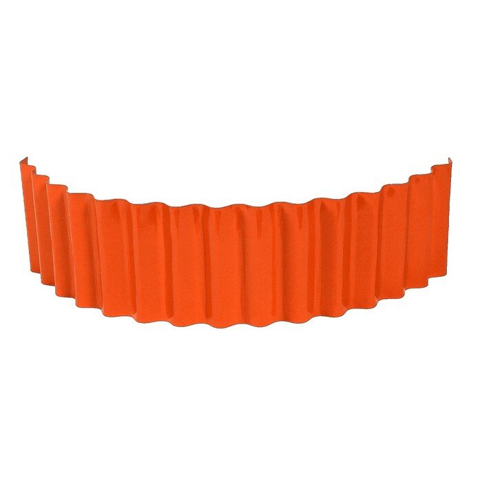 Greengo Ограждение для клумбы, 110 × 24 см, оранжевое, «Волна», Greengo - фотография № 1