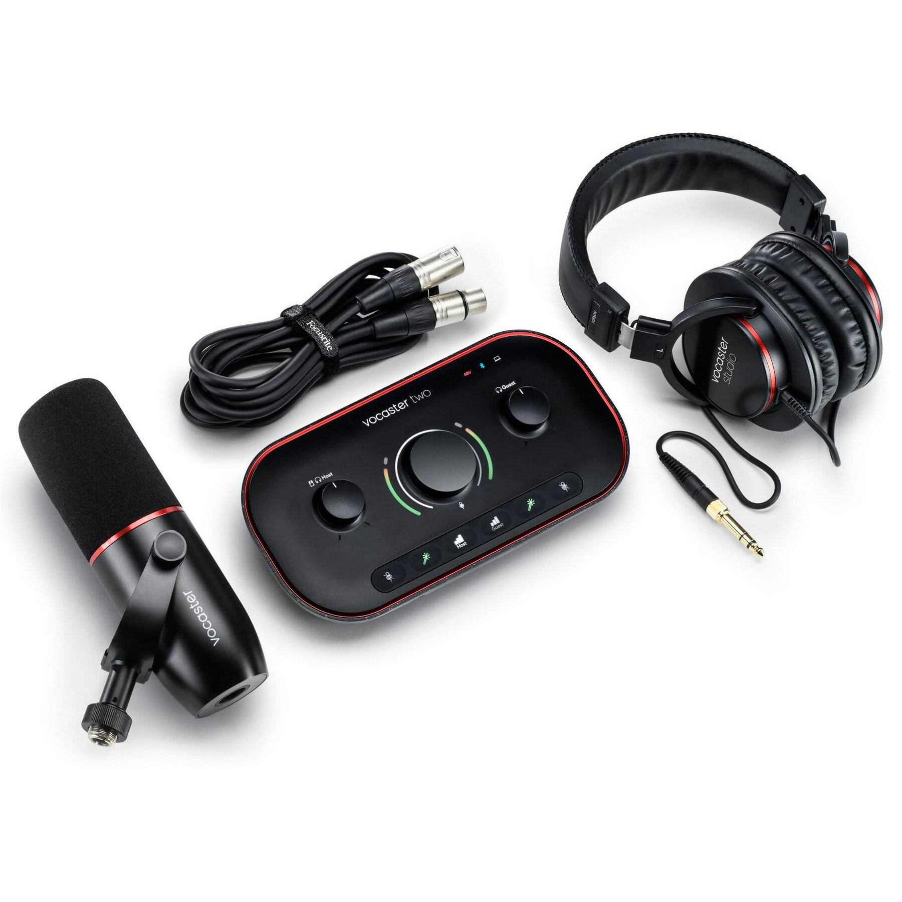 Focusrite Vocaster Two Studio Podcast Set комплект (Vocaster Two наушники микрофон ПО микрофон