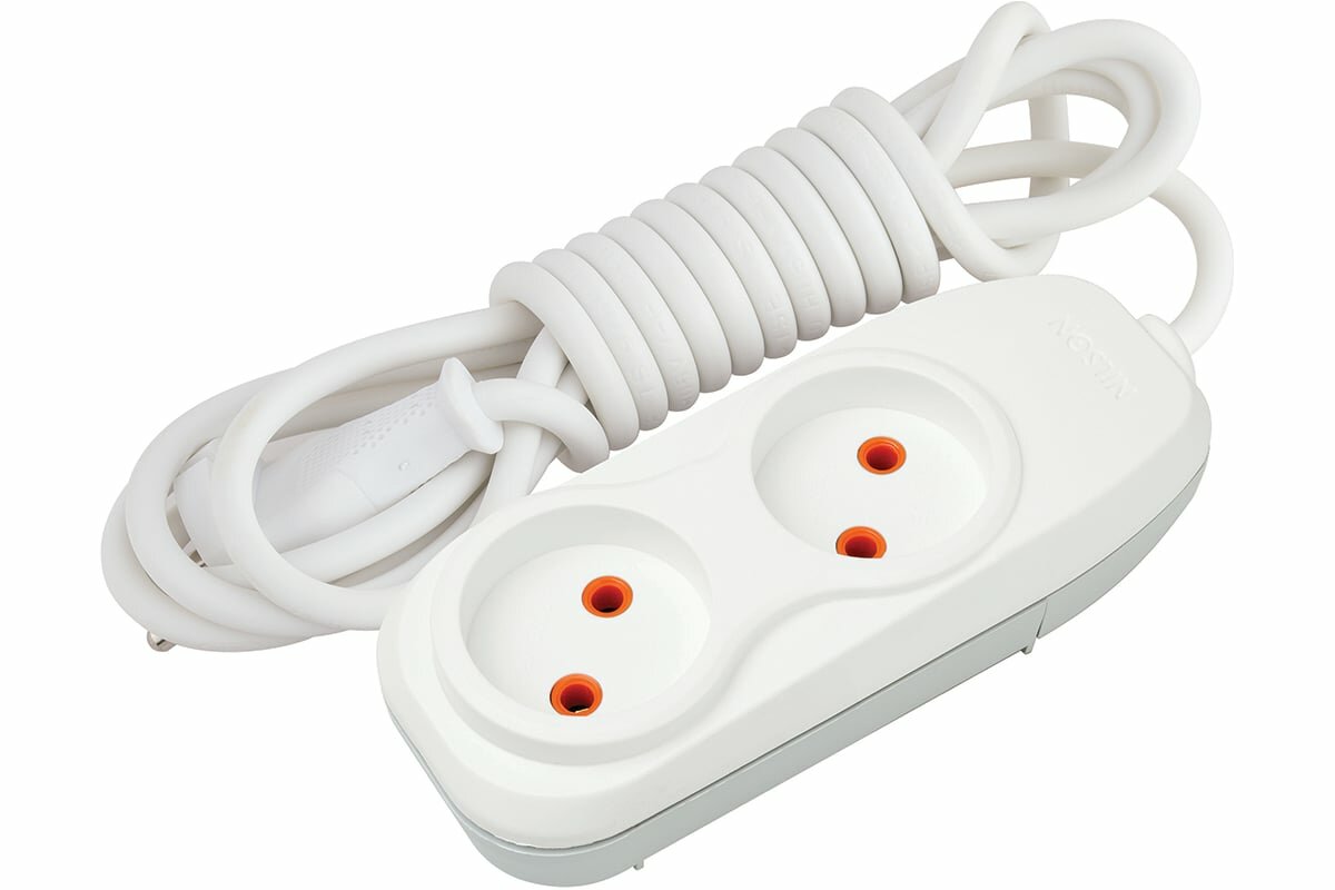 фото Nilson Удлинитель 2-местн. без земл. 3 м. 42130003