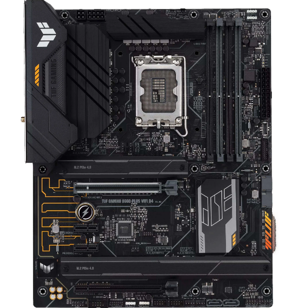 Asus TUF GAMING B660-PLUS WIFI D4 Soc-1700 Intel B660 4xDDR4 ATX AC97 8ch(7.1) 2.5Gg RAID+HDMI+DP