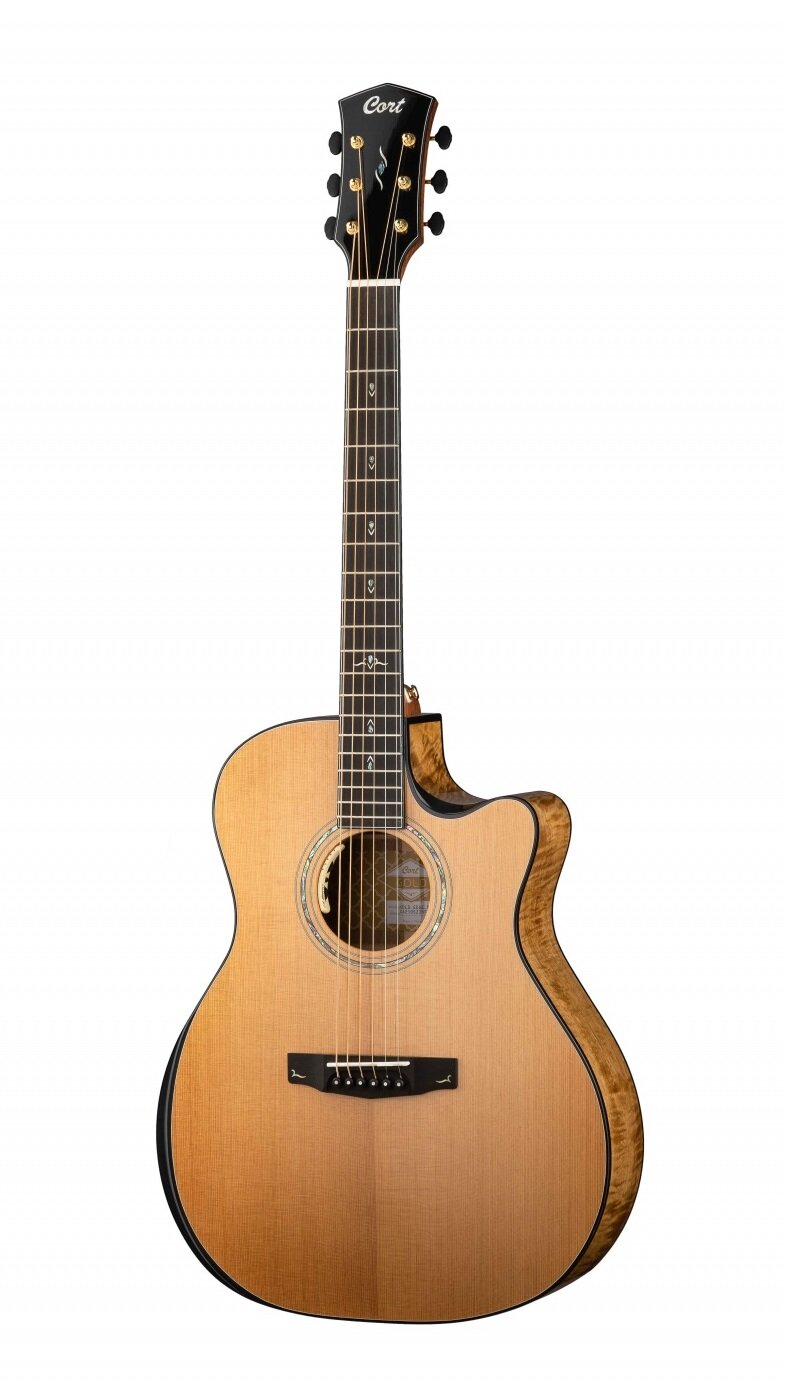 Cort Gold-Edge-NAT Gold Series Электроакустическая гитара, с вырезом, цвет натуральный