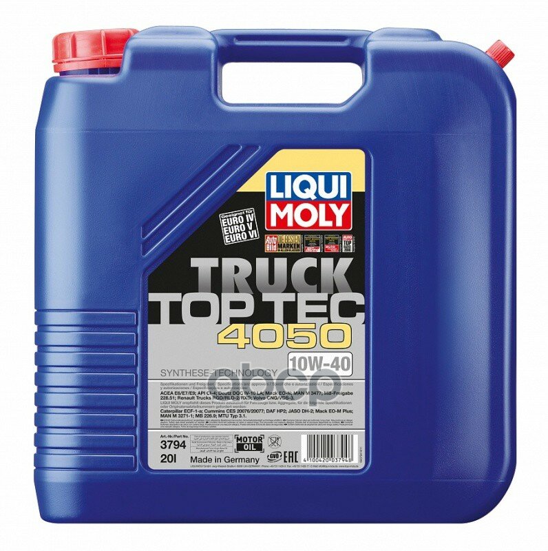 Liqui moly Масло Моторное Liqui Moly Top Tec Truck 4050 10w-40 20л