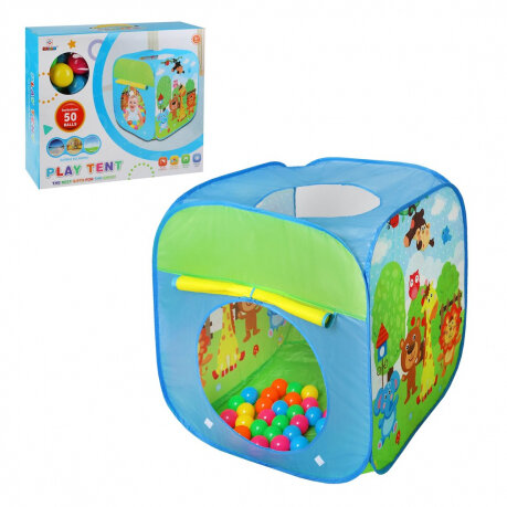 Палатка игровая, в комплекте пластмассовые шарики 50 шт, размер 79х74х74 см Наша Игрушка 995-5001G