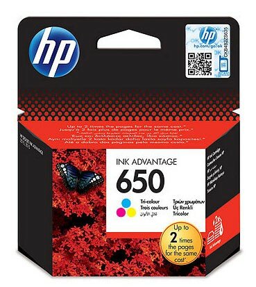 Картридж струйный HP 650 CZ102AE многоцветный (200стр.) для DJ IA 2515 2516