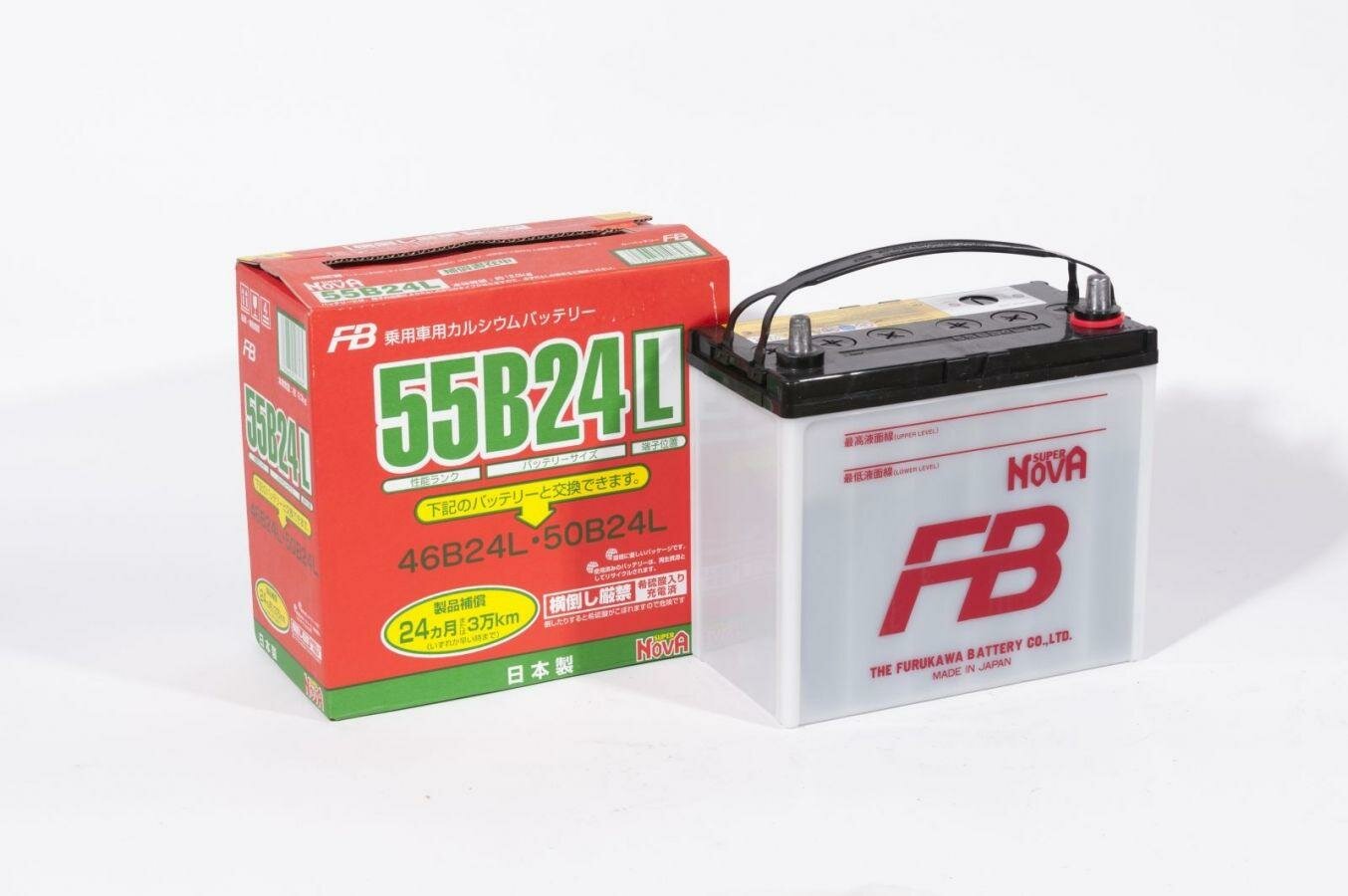 Автомобильный аккумулятор Furukawa Battery Super Nova 55B24L 238х129х225