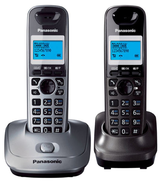 Радиотелефон DECT Panasonic KX-TG2512RU grey & dark grey