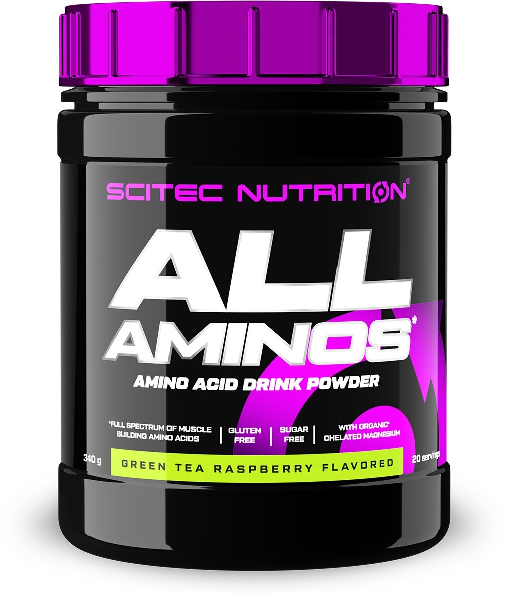 Scitec Nutrition All Aminos (340 гр) - Зелёный Чай с Малиной