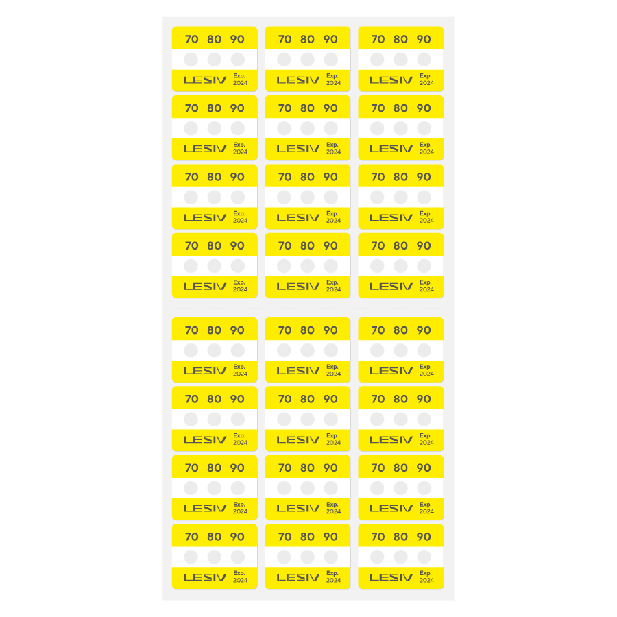Термоиндикатор Lesiv L-Mark 3T - 70-80-90°C цвет - желтый 24 шт.