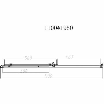 Душевая дверь Vincea Slim-N VDS-4SN110CLB, 1100, черный, стекло прозрачное - фотография № 3