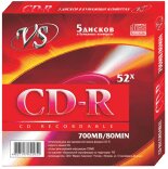 Чистые диски Cd-R 5шт упаковка