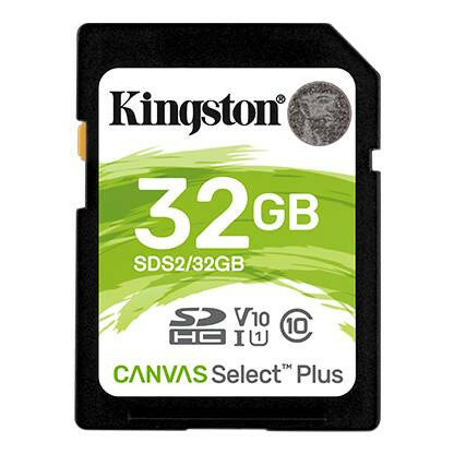 Карта памяти SD 32GB Kingston SDHC Class 10 UHS-I U1 V10 Canvas Select Plus SDS2/32GB