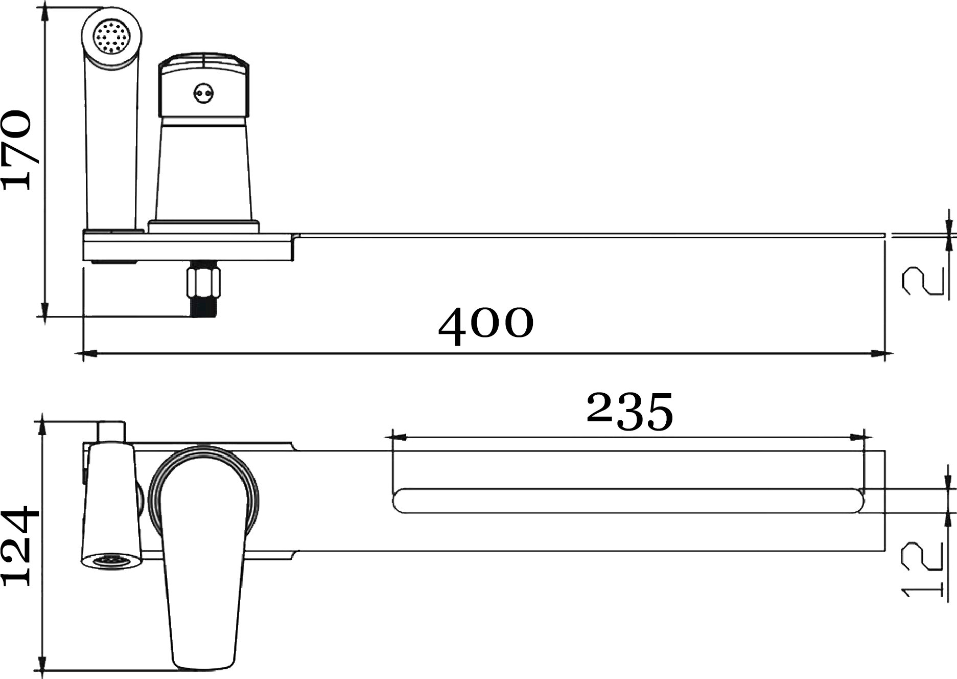 Гигиенический душ кайзер со смесителем скрытого монтажа