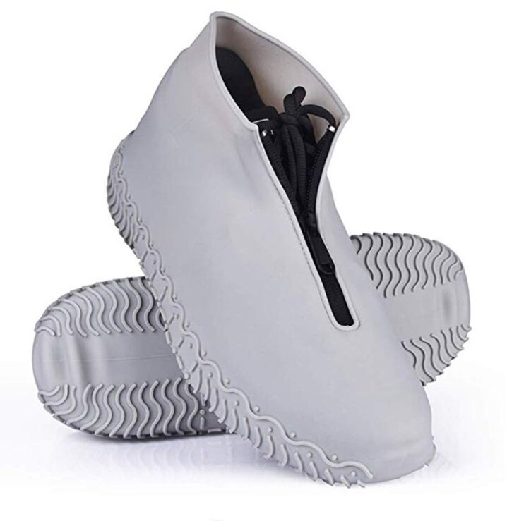 Чехол для обуви силиконовый Размер XL 43-46 на молнии чехлы для ботинок от дождя, водонепроницаемые сапоги от дождя - фотография № 5